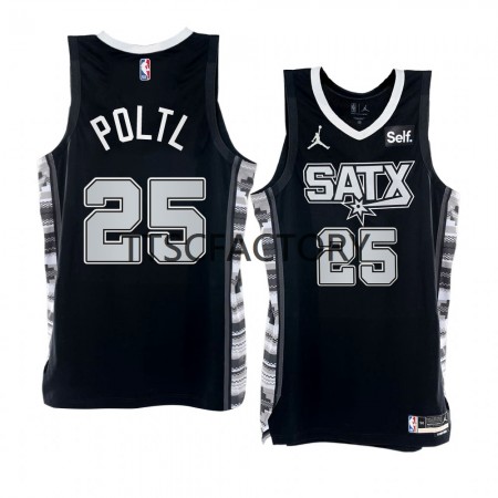 Dres San Antonio Spurs Jakob Poeltl 25 Nike 2022-23 Statement Edition Crno Swingman - Muške